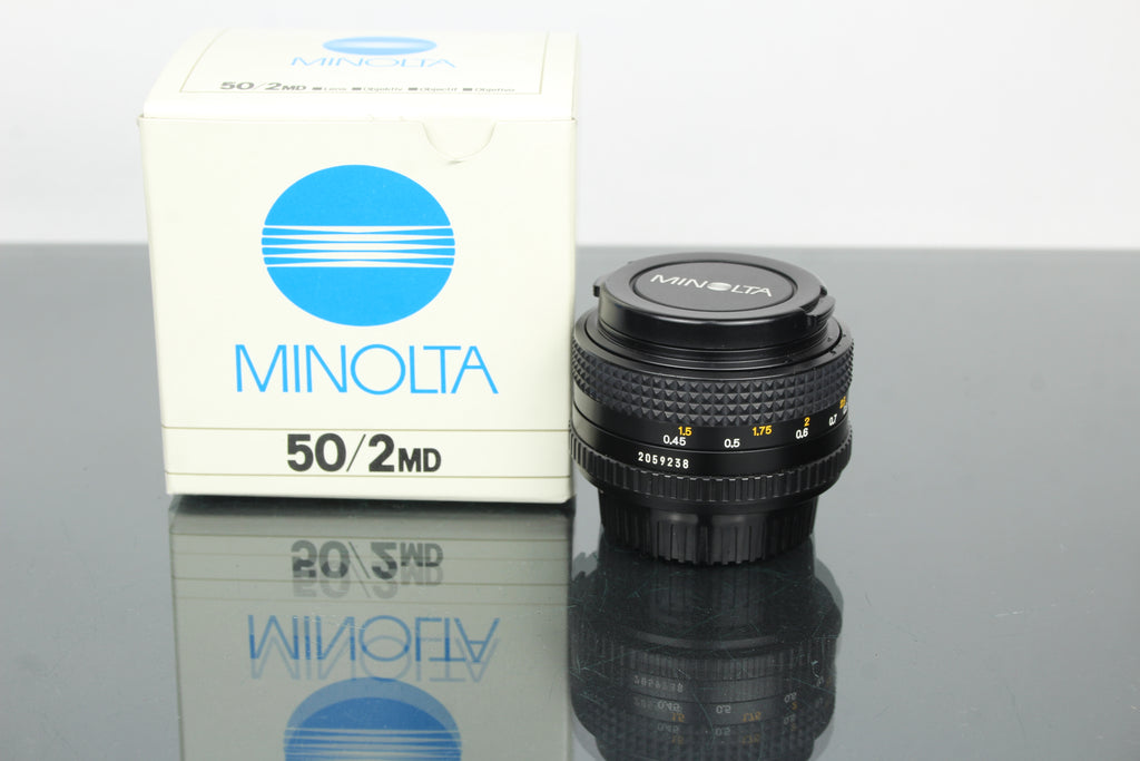 Lente Minolta MD 50mm 1:2 49mm (montura MD)