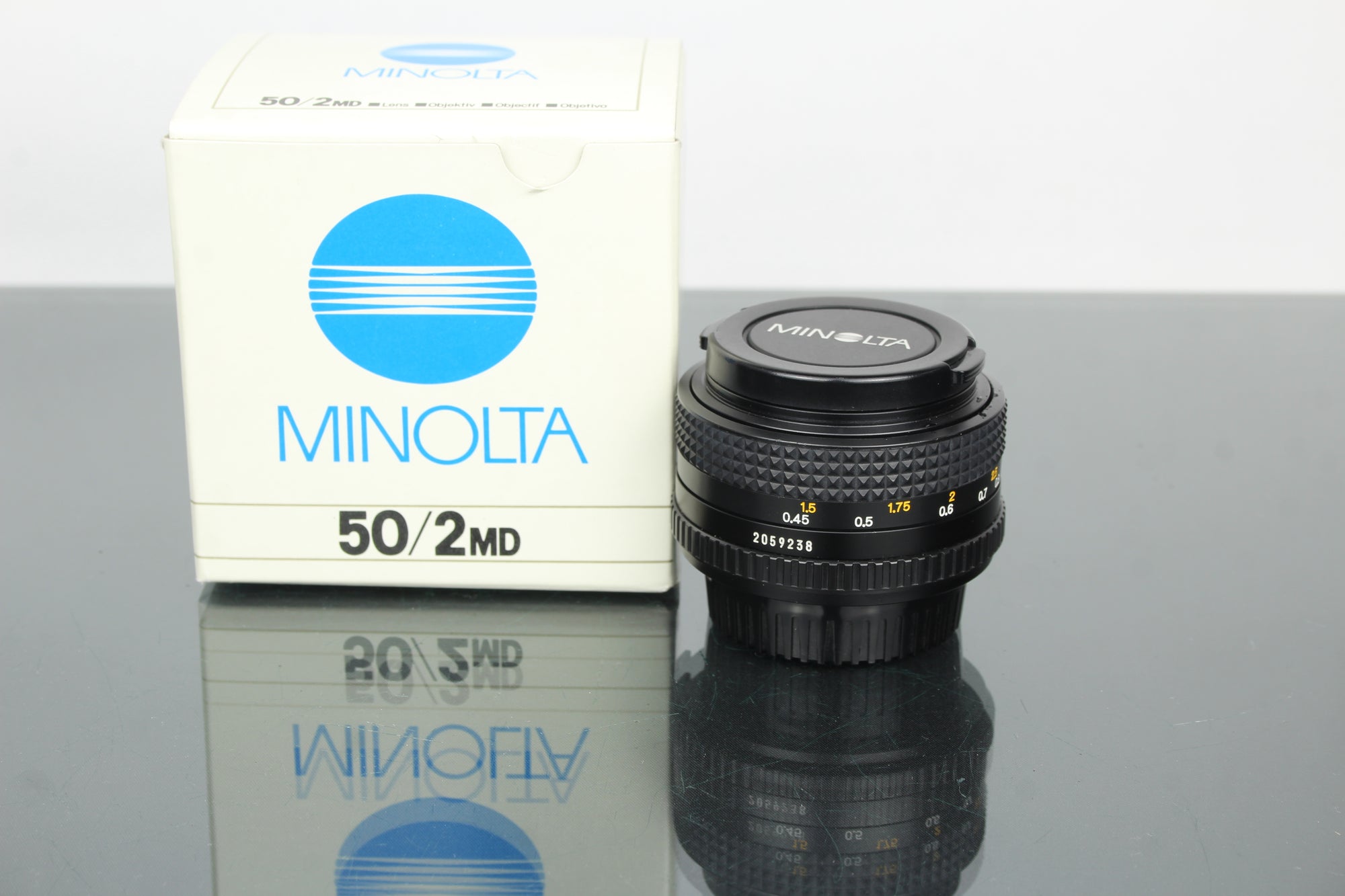 Lente Minolta MD 50mm 1:2 49mm (montura MD)