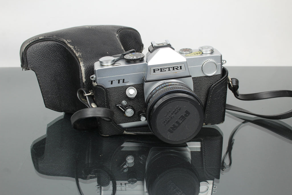 Petri TTL + 55mm 1.8 lente Petri