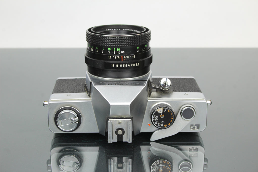 <tc>Praktica</tc> super TL2 + lente Pentacon eléctrica 50mm 1.8 M42